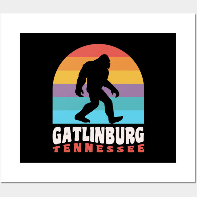 Gatlinburg Tennessee Bigfoot Sasquatch Great Smoky Mountains Wall Art by PodDesignShop